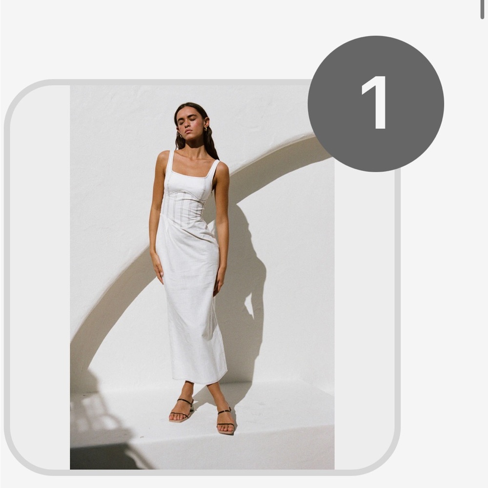 Sabo Skirt White Ricardo Midi Dress